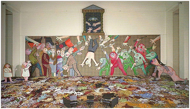 Enrico Baj el funeral del anarquista pinelli